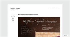 Desktop Screenshot of culinarytherapy.wordpress.com