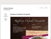 Tablet Screenshot of culinarytherapy.wordpress.com