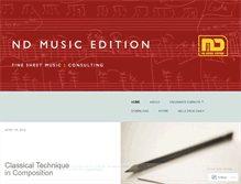 Tablet Screenshot of ndmusicedition.wordpress.com