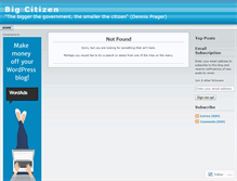 Tablet Screenshot of bigcitizen.wordpress.com