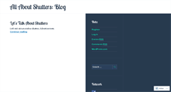 Desktop Screenshot of allaboutshutters.wordpress.com