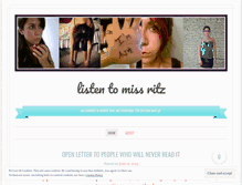 Tablet Screenshot of listentomissritz.wordpress.com