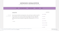 Desktop Screenshot of gewoongedachten.wordpress.com