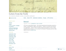 Tablet Screenshot of lettersfromthenorth.wordpress.com
