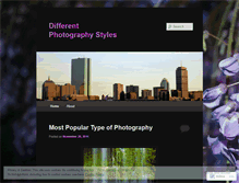 Tablet Screenshot of differentphotographystyles.wordpress.com