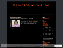 Tablet Screenshot of mrsfroman.wordpress.com