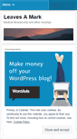 Mobile Screenshot of leavesamark.wordpress.com