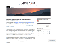 Tablet Screenshot of leavesamark.wordpress.com