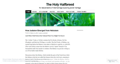 Desktop Screenshot of halfjewish.wordpress.com