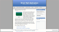 Desktop Screenshot of brickwallmotivation.wordpress.com