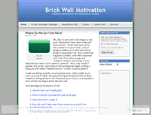 Tablet Screenshot of brickwallmotivation.wordpress.com