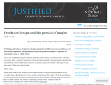 Tablet Screenshot of justifieddesign.wordpress.com