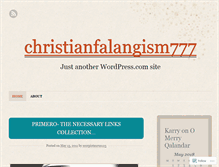 Tablet Screenshot of christianfalangism777.wordpress.com