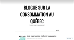 Desktop Screenshot of consommaction.wordpress.com