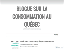 Tablet Screenshot of consommaction.wordpress.com