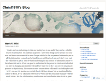 Tablet Screenshot of chrisl1818.wordpress.com
