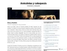 Tablet Screenshot of anecdotasycatequesis.wordpress.com