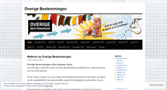 Desktop Screenshot of overigebestemmingen.wordpress.com