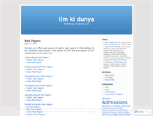 Tablet Screenshot of ilmkidunya.wordpress.com