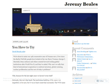 Tablet Screenshot of jeremybeales.wordpress.com