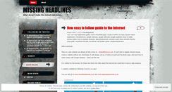 Desktop Screenshot of missingheadlines.wordpress.com
