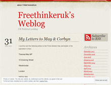 Tablet Screenshot of freethinkeruk.wordpress.com