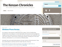 Tablet Screenshot of kenzanchronicles.wordpress.com