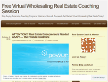 Tablet Screenshot of freerealestatecoaching.wordpress.com