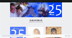 Desktop Screenshot of elblocdel25.wordpress.com