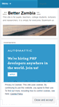 Mobile Screenshot of betterzambia.wordpress.com