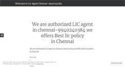 Desktop Screenshot of licpolicyinchennai.wordpress.com