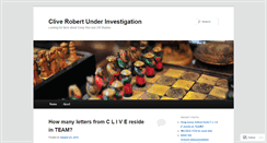 Desktop Screenshot of cliverobertunderinvestigation.wordpress.com