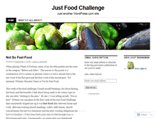 Tablet Screenshot of justfoodchallenge.wordpress.com