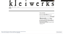 Desktop Screenshot of kleiwerks.wordpress.com