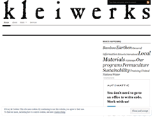 Tablet Screenshot of kleiwerks.wordpress.com