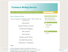 Tablet Screenshot of freelancewritingservice.wordpress.com