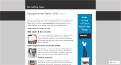 Desktop Screenshot of clothingcloset.wordpress.com
