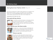 Tablet Screenshot of clothingcloset.wordpress.com