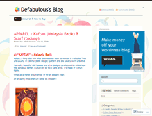 Tablet Screenshot of defabulous.wordpress.com