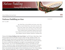 Tablet Screenshot of nationspaddling.wordpress.com