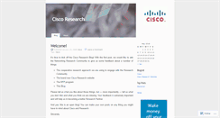 Desktop Screenshot of ciscoresearch.wordpress.com