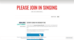 Desktop Screenshot of pleasejoininsinging.wordpress.com