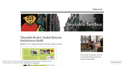 Desktop Screenshot of herrialdeberdea.wordpress.com