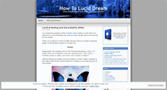 Desktop Screenshot of howtoluciddream.wordpress.com
