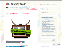 Tablet Screenshot of eldescodificador.wordpress.com