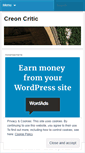 Mobile Screenshot of creoncritic.wordpress.com