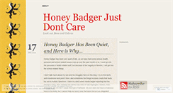 Desktop Screenshot of honeybadgerjustdontcare.wordpress.com