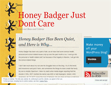 Tablet Screenshot of honeybadgerjustdontcare.wordpress.com
