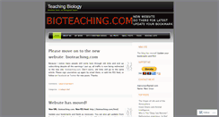 Desktop Screenshot of bioteaching.wordpress.com