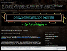 Tablet Screenshot of maxheadroomnotes.wordpress.com